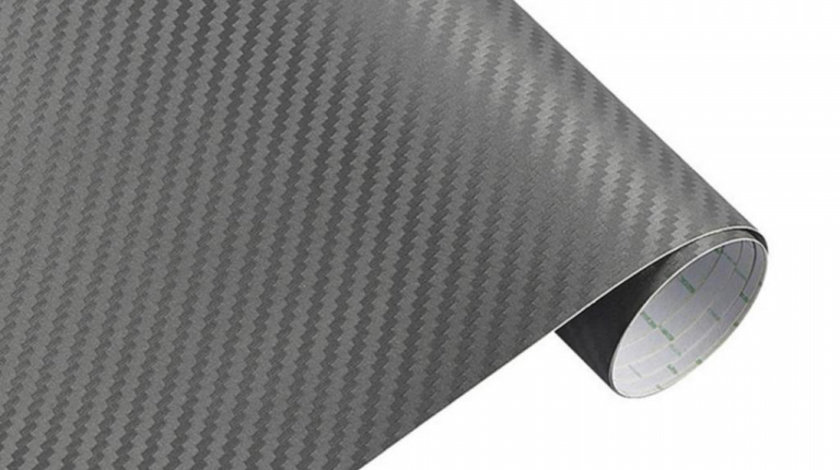 Folie Carbon 3D Gri ( Dark Grey ) Cu Tehnologie De Eliminare A Bulelor De Aer TCT-823