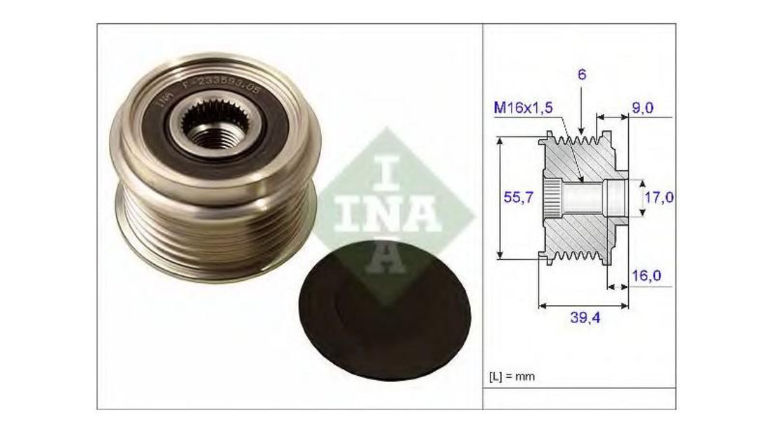 Fulie alternator Skoda FABIA limuzina (6Y3) 1999-2007 #2 03D903119A