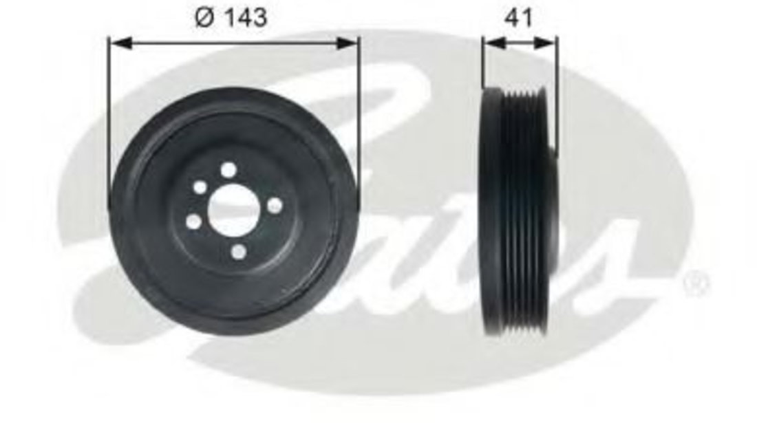 Fulie curea, arbore cotit AUDI A3 (8V1) (2012 - 2016) GATES TVD1001 piesa NOUA