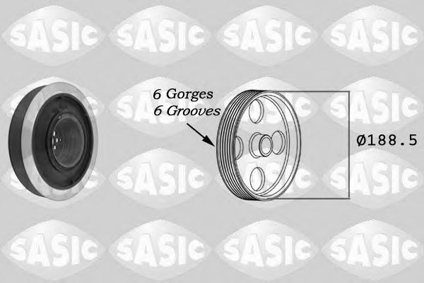 Fulie curea, arbore cotit AUDI A8 (4E) (2002 - 2010) SASIC 9001805 piesa NOUA