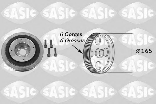 Fulie curea, arbore cotit FIAT DOBLO Microbus (223, 119) (2001 - 2016) SASIC 9001813 piesa NOUA