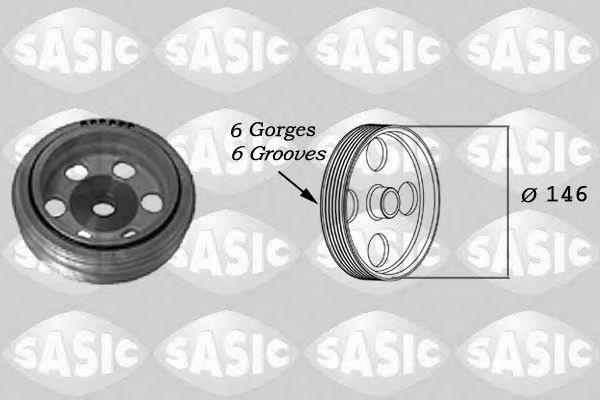 Fulie curea, arbore cotit FIAT DUCATO bus (244) (2002 - 2016) SASIC 2150016 piesa NOUA