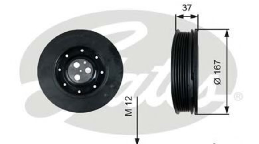 Fulie curea, arbore cotit JAGUAR X-TYPE (CF1) (2001 - 2009) GATES TVD1060A piesa NOUA