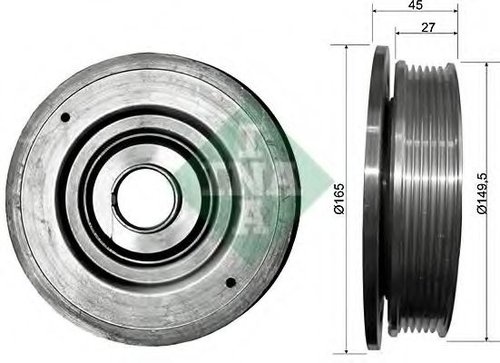 Fulie curea, arbore cotit NISSAN INTERSTAR bus (X70) (2002 - 2016) INA 544 0094 10 piesa NOUA