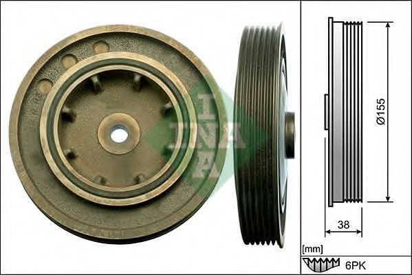 Fulie curea, arbore cotit OPEL VIVARO caroserie (F7) (2001 - 2014) INA 544 0101 10 piesa NOUA