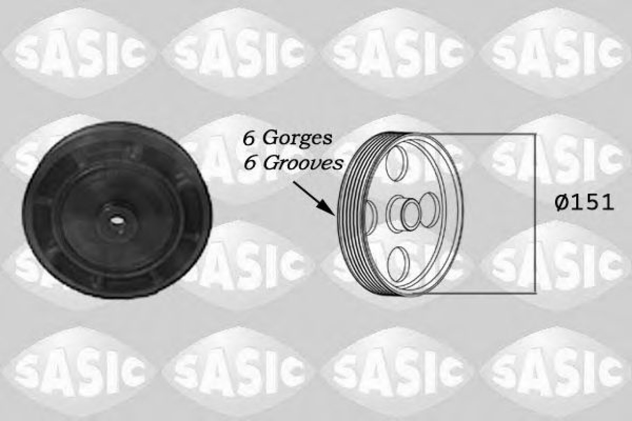 Fulie curea, arbore cotit RENAULT LAGUNA II (BG0/1) (2001 - 2016) SASIC 2154006 piesa NOUA