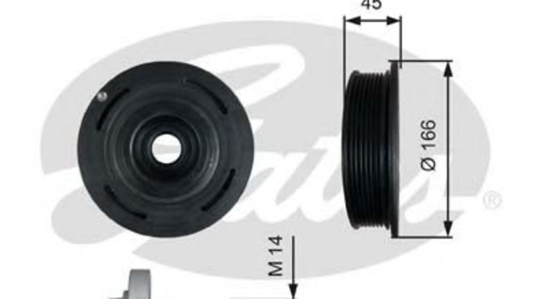 Fulie curea, arbore cotit RENAULT MASTER II bus (JD) (1998 - 2010) GATES TVD1054A piesa NOUA