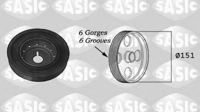 Fulie curea, arbore cotit RENAULT MEGANE II (BM0/1, CM0/1) (2002 - 2011) SASIC 2154011 piesa NOUA