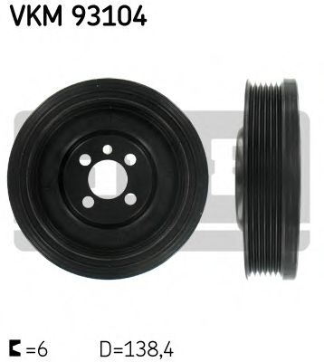 Fulie curea, arbore cotit SKODA FABIA I (6Y2) (1999 - 2008) SKF VKM 93104 piesa NOUA