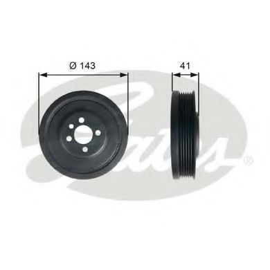 Fulie curea, arbore cotit SKODA SUPERB III (3V3) (2015 - 2016) GATES TVD1001 piesa NOUA