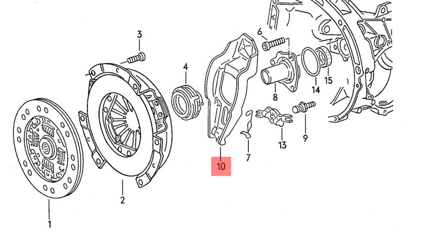 Furca rulment presiune Audi A6 4B 2002 2003 2.5 TDI AKE OEM 012141719E