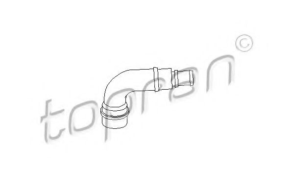 Furtun, aerisire chiulasa VW GOLF IV (1J1) (1997 - 2005) TOPRAN 111 158 piesa NOUA