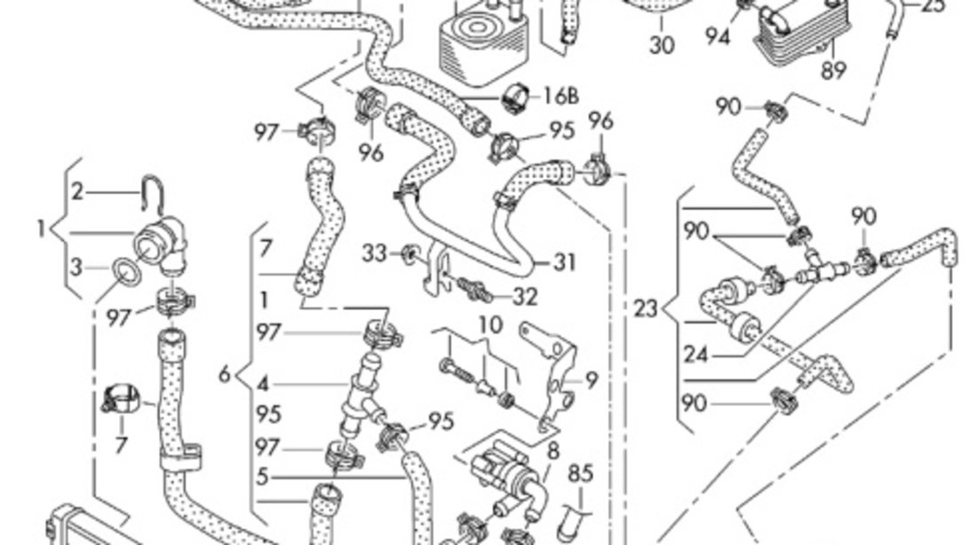 Furtun apa 1K0121096BH Volkswagen Golf 6 (AJ5) Variant 2010 2.0 TDI OEM 1K0121096BH