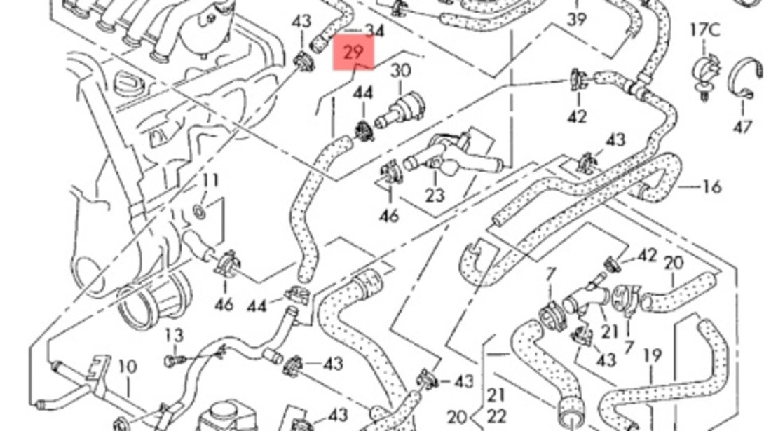 Furtun apa Volkswagen Golf 4 1.8 20V AGN 2001