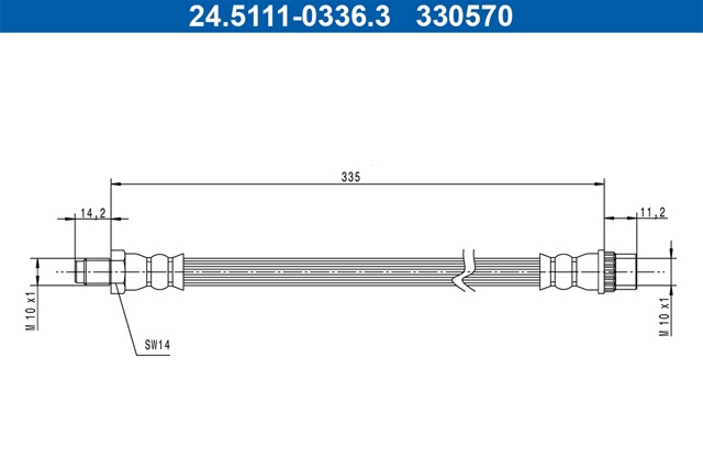 Furtun Frana Ate Nissan 24.5111-0336.3