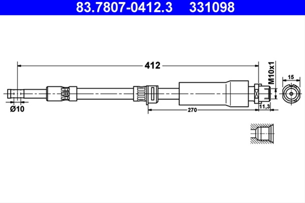 Furtun Frana Ate Saab 83.7807-0412.3