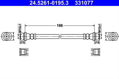 Furtun Frana Ate Toyota 24.5261-0195.3