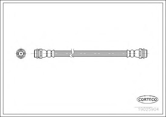 Furtun frana AUDI A3 (8L1) (1996 - 2003) CORTECO 19025904 piesa NOUA