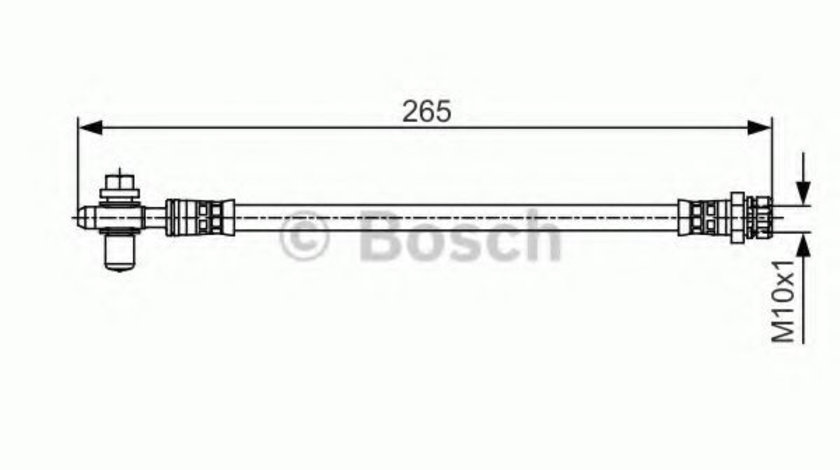 Furtun frana AUDI A3 Sportback (8PA) (2004 - 2013) BOSCH 1 987 481 518 piesa NOUA