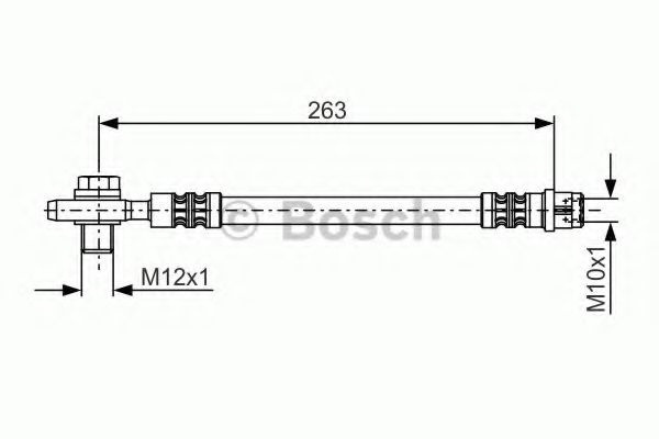 Furtun frana AUDI A4 (8E2, B6) (2000 - 2004) BOSCH 1 987 476 944 piesa NOUA