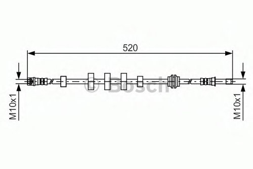 Furtun frana AUDI A4 (8K2, B8) (2007 - 2015) BOSCH 1 987 481 431 piesa NOUA