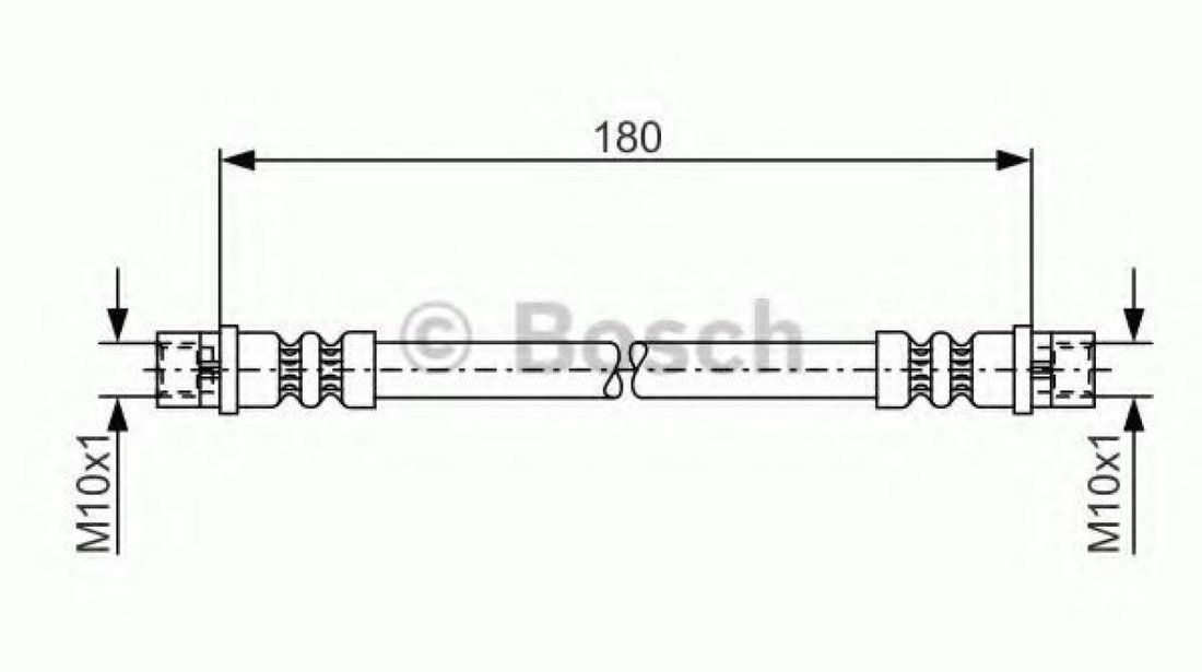 Furtun frana AUDI A4 Avant (8D5, B5) (1994 - 2001) BOSCH 1 987 476 018 piesa NOUA