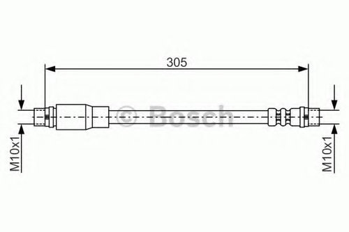 Furtun frana AUDI A4 Avant (8E5, B6) (2001 - 2004) BOSCH 1 987 476 171 piesa NOUA