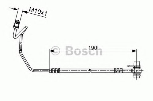 Furtun frana AUDI A6 (4A, C4) (1994 - 1997) BOSCH 1 987 481 535 piesa NOUA