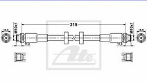 Furtun frana AUDI A6 (4F2, C6) (2004 - 2011) ATE 8...