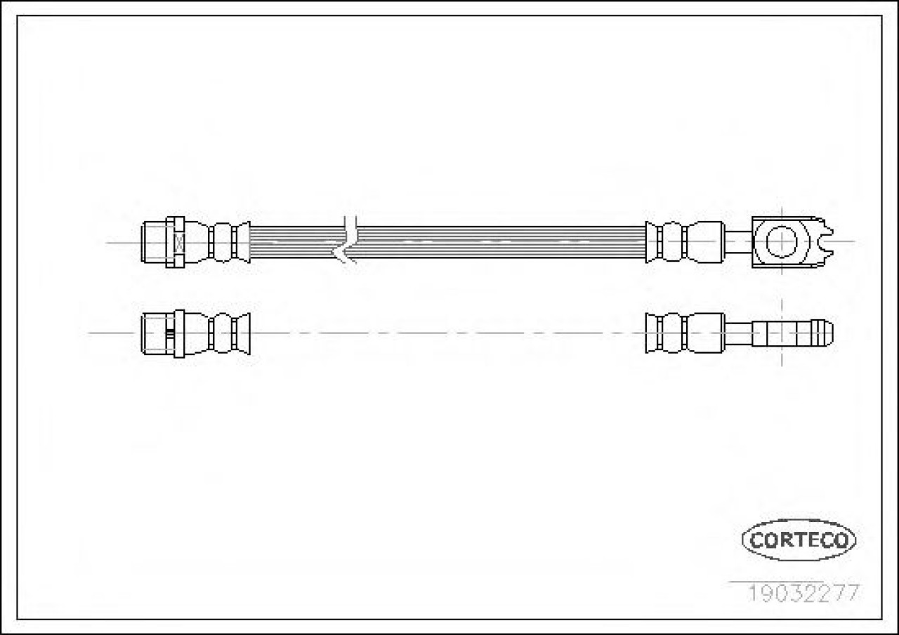 Furtun frana AUDI A6 Avant (4B5, C5) (1997 - 2005) CORTECO 19032277 piesa NOUA