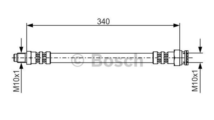 Furtun frana Axa fata ambele parti (1987476393 BOSCH) MERCEDES-BENZ