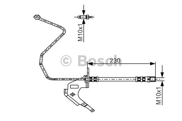 Furtun frana Axa spate dreapta (1987481162 BOSCH) CHEVROLET,OPEL,VAUXHALL