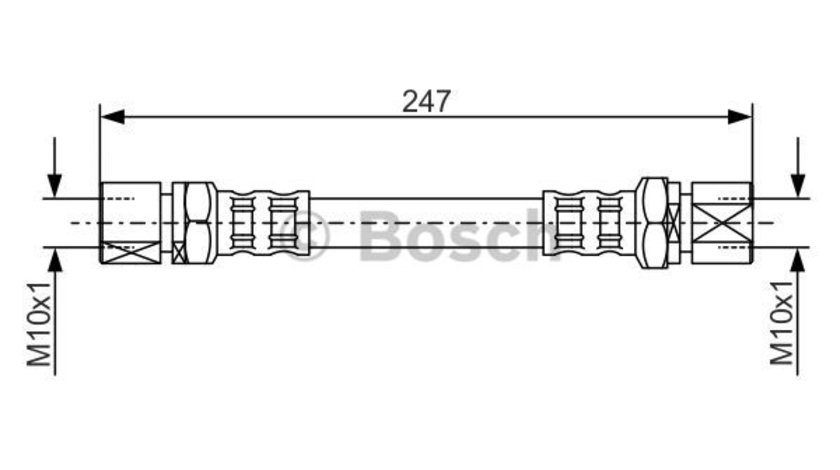 Furtun frana Axa spate stanga (1987476875 BOSCH) DAEWOO