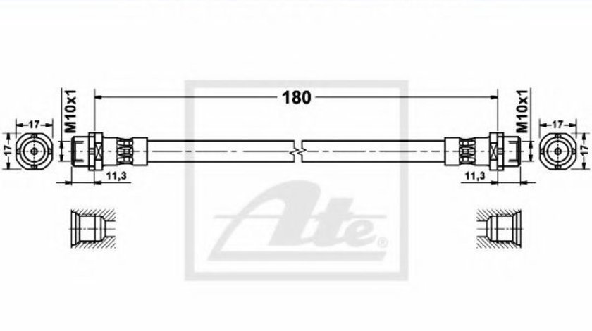 Furtun frana BMW Seria 3 Touring (E91) (2005 - 2012) ATE 83.7850-0180.3 piesa NOUA