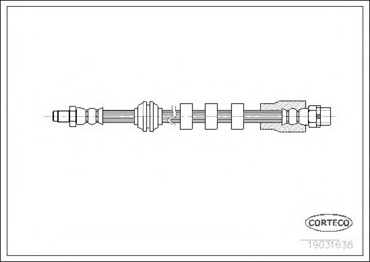 Furtun frana BMW Seria 6 (E63) (2004 - 2010) CORTECO 19031638 piesa NOUA