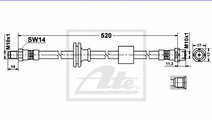 Furtun frana BMW X3 (E83) (2004 - 2011) ATE 83.775...