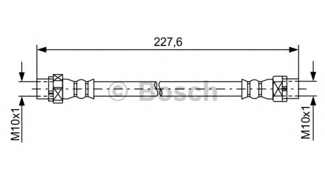 Furtun frana BMW X5 (E70) (2007 - 2013) BOSCH 1 987 481 582 piesa NOUA