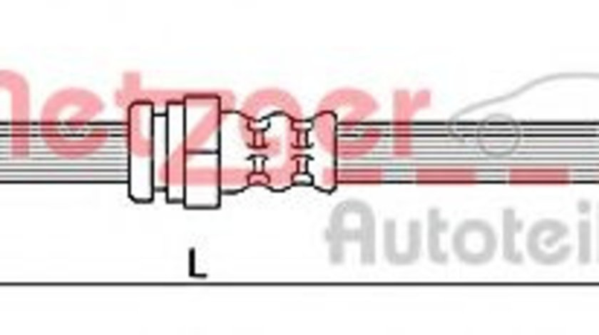 Furtun frana CHEVROLET LACETTI (J200) (2003 - 2016) METZGER 4110190 piesa NOUA