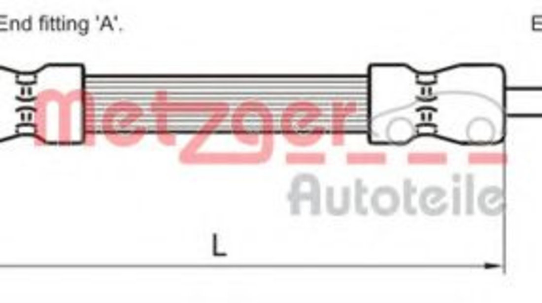 Furtun frana CITROEN C5 III Break (TD) (2008 - 2016) METZGER 4111109 piesa NOUA