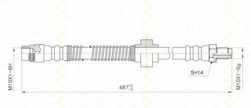 Furtun frana CITROEN XSARA Cupe (N0) (1998 - 2005) TRISCAN 8150 38108 piesa NOUA