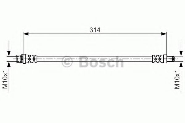 Furtun frana DACIA LOGAN EXPRESS (FS) (2009 - 2016) BOSCH 1 987 481 718 piesa NOUA