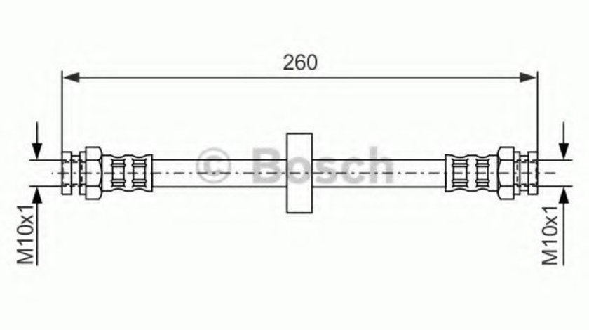 Furtun frana FIAT ALBEA (178) (1996 - 2009) BOSCH 1 987 476 092 piesa NOUA