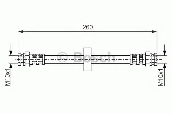 Furtun frana FIAT PALIO Weekend (178DX) (1996 - 2016) BOSCH 1 987 476 092 piesa NOUA