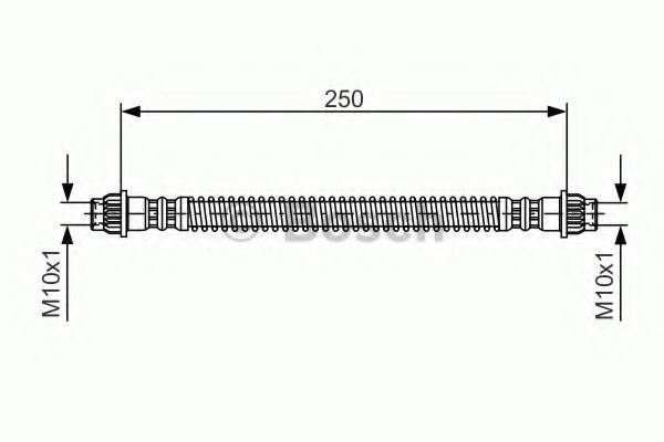 Furtun frana FIAT SCUDO caroserie (220L) (1996 - 2006) BOSCH 1 987 476 947 piesa NOUA