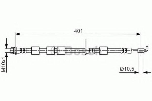 Furtun frana FORD B-MAX (JK) (2012 - 2016) BOSCH 1 987 481 700 piesa NOUA