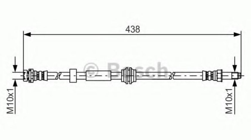 Furtun frana FORD FOCUS II Cabriolet (2006 - 2016) BOSCH 1 987 476 181 piesa NOUA