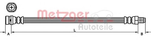 Furtun frana FORD FOCUS III (2010 - 2016) METZGER 4111214 piesa NOUA