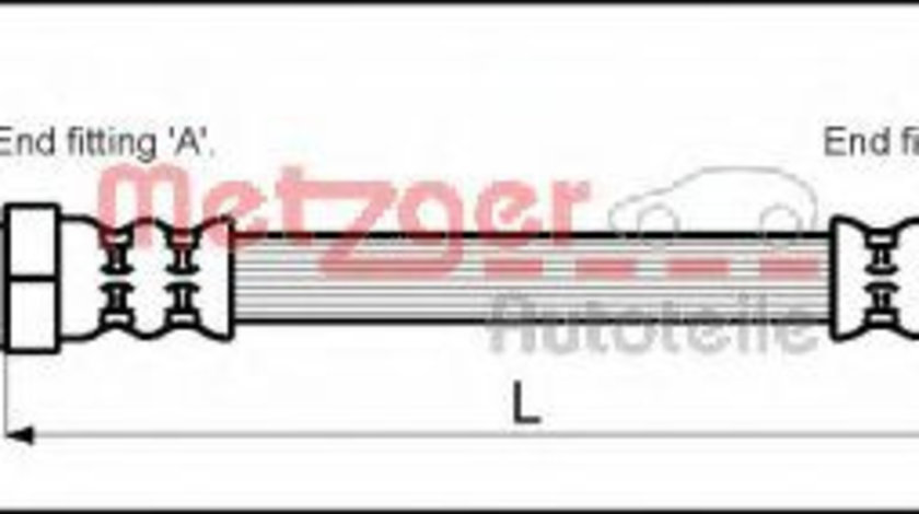 Furtun frana FORD KA (RB) (1996 - 2008) METZGER 4114804 piesa NOUA