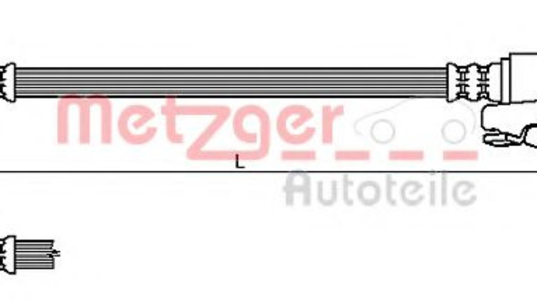 Furtun frana FORD TOURNEO CONNECT (2002 - 2016) METZGER 4112545 piesa NOUA