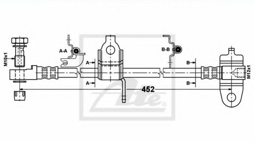 Furtun frana FORD TRANSIT bus (FD, FB, FS, FZ, FC) (2000 - 2006) ATE 24.5299-0452.3 piesa NOUA